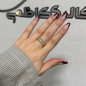 انگشتر نقره کارتیر دابل رو کلش دو رنگ ۴.۴۲ گرم عیار ۹۲۵ - گالری کاظمی