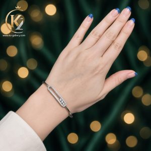 دستبند نقره مسیکا ۱۳ گرمی | عیار ۹۲۵ | گالری کاظمی