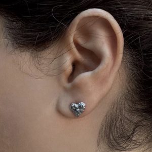 گوشواره طرح قلب نقره ۳.۷۸ گرم - گالری کاظمی